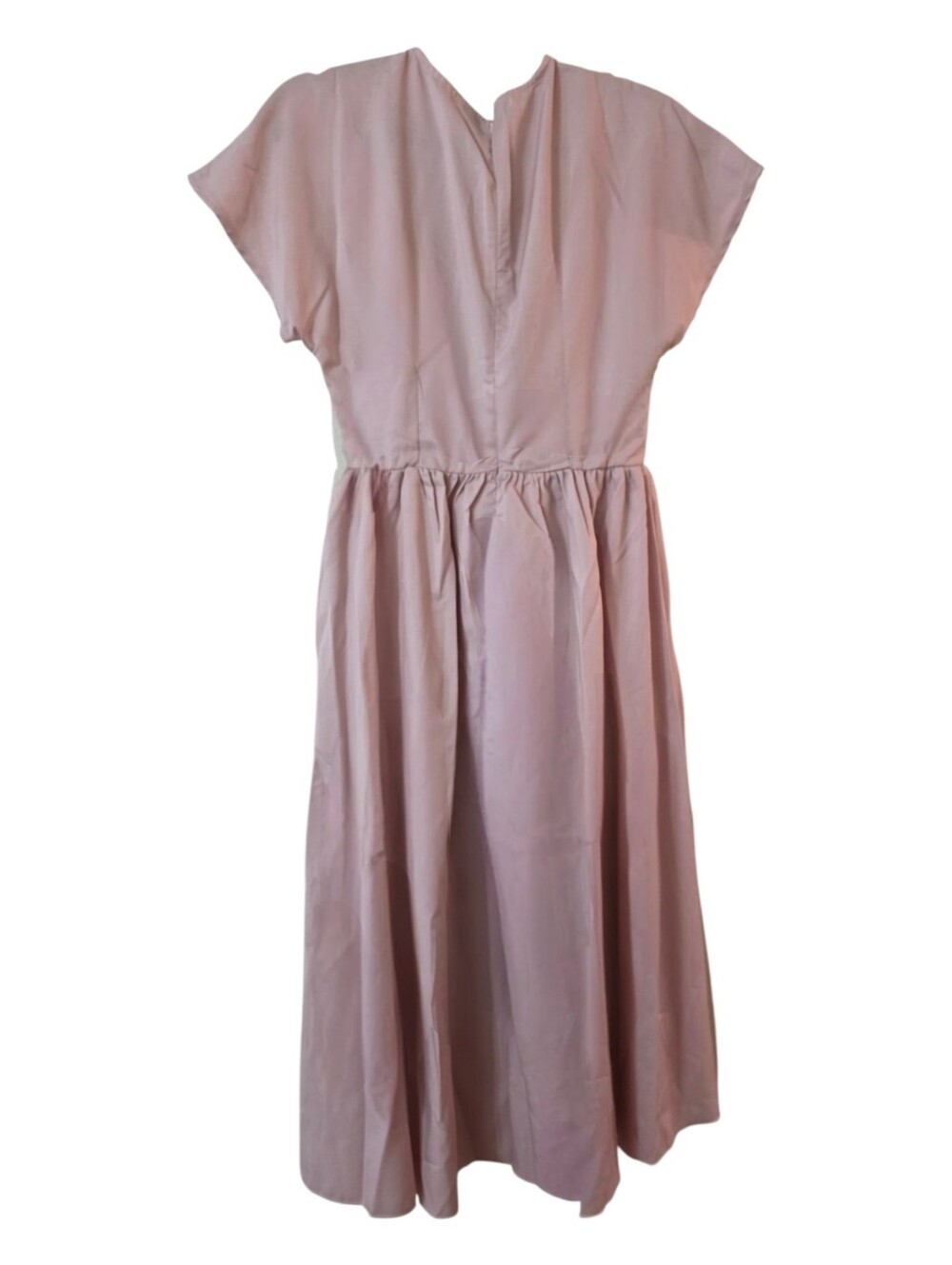 Gorgeous Blush Pink Midi Dress w/ Buckle Detail Medium - Picture 7 of 7